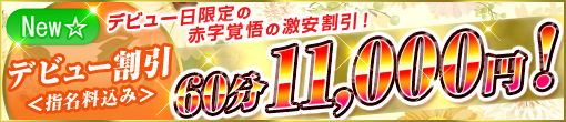 ★デビュー割引★デビュー日限定！赤字覚悟の激安価格！